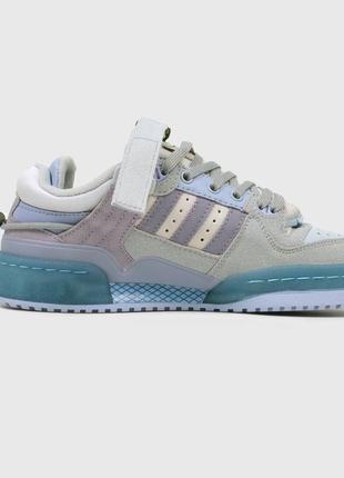 Кроссовки adidas forum low x bad bunny light blue2 фото