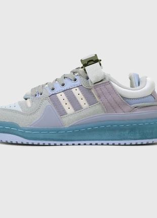 Кроссовки adidas forum low x bad bunny light blue4 фото