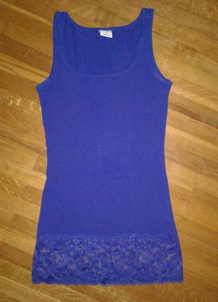 Новая фирменная компрессионная х/б-эластан  маечка /платье футляр  от vero moda xs разм.