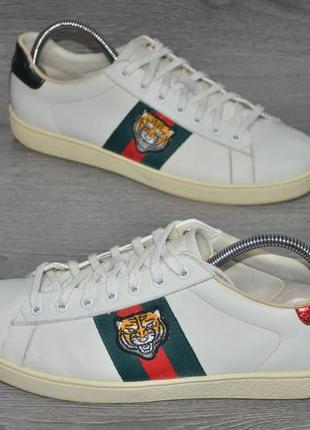 Продам кроссовки кожаные фрирма gucci ace tiger.