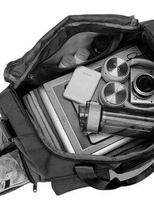 Водоотталкивающая сумка для путешествий с отсеком для обуви hppackad черная5 фото