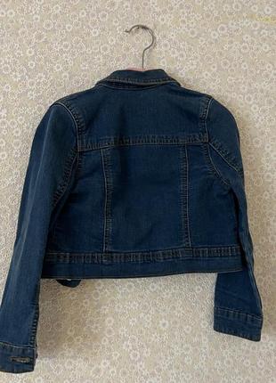 Джинсовка джинсова куртка синя укороченная вкорочена2 фото