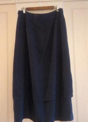 Двойная льняная юбка на запах преміум класса  от orwell. германия.2 фото