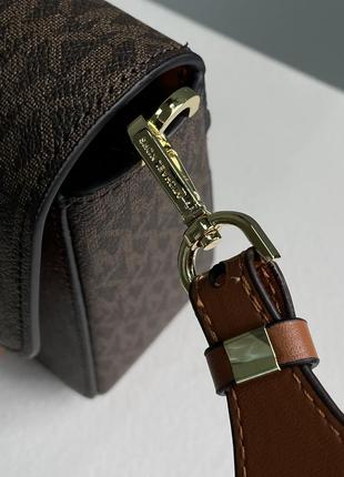 Женская сумка michael kors sloan editor medium bag brown коричневая6 фото