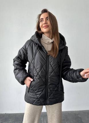 Жіноча тепла весняна зимова коротка стьобана куртка,женская зимняя тёплая короткая стёганая весенняя куртка9 фото