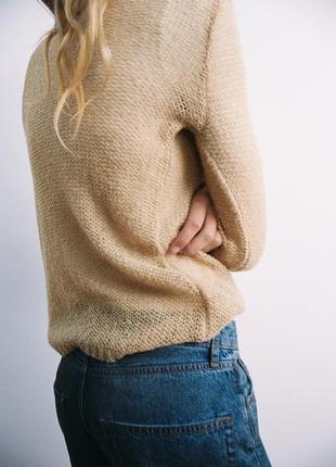 Ажурный трикотажный свитер из шерсти9 фото