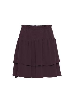 Шифоновая юбка b.young hitta skirt цвета бордо, s/m, xl/xxl1 фото