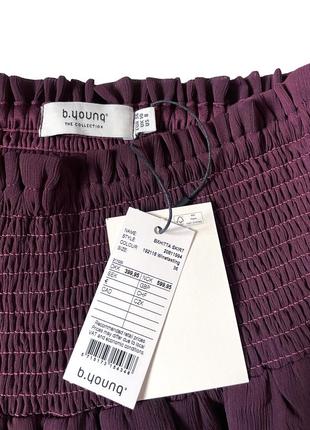Шифоновая юбка b.young hitta skirt цвета бордо, s/m, xl/xxl4 фото