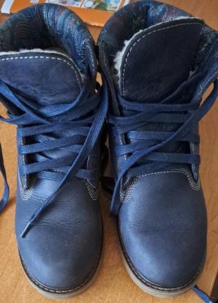 Ботинки зимние кожаные 39р. на узкую ногу