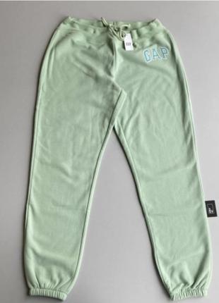 Брюки женские спортивные gap logo joggers in fleece smoke green 282908381813 фото