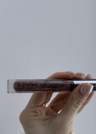 Nyx lingerie liquid lipstick matte матова помада lipli05 05 beauty mark3 фото