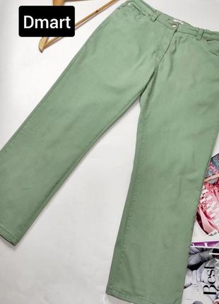 Джинсы женские зеленого цвета прямого кроя от бренда damart 16/461 фото