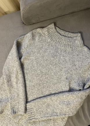 Вʼязаний светр. сірий светр.