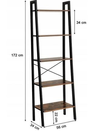 Стелаж етажерка металева лофт 56 см bonro b-1117 фото