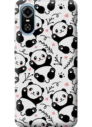 Чохол силіконовий на телефон zte blade a31 plus панди "4318u-2637-58250"