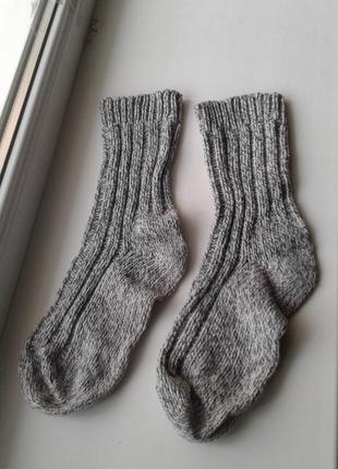 Носки вязаные серые меланжевые 36-38 р-р унисекс1 фото