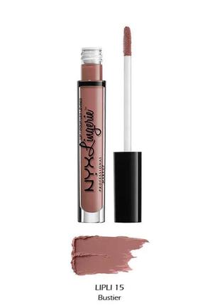 Nyx lingerie liquid lipstick matte матова помада lipli15 bustier1 фото