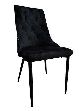 Стілець крісло для кухні, вітальні, кафе bonro b-426 чорне1 фото