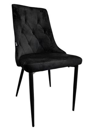 Стілець крісло для кухні, вітальні, кафе bonro b-426 чорне2 фото