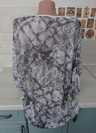 Красивая блуза италия вискоза размер батал 50 /52 блузка реглан кофта5 фото