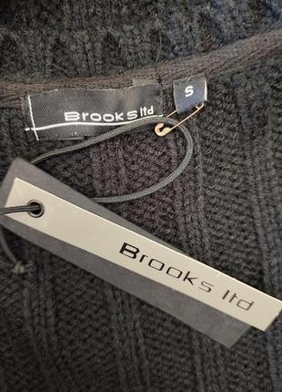 Мужской стильный теплый свитер кофта brooks 741, итальялия, р.s/м10 фото