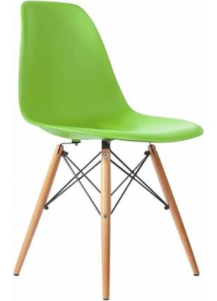 Крісло для кухні на ніжках bonro в-173 full kd зелене (2 шт)2 фото