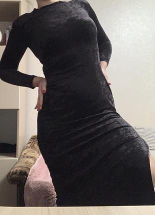 Довга сукня із розрізом1 фото