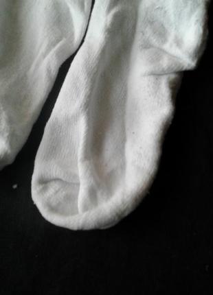 Белоснежные спортивные хлопковые махровые носки с полосками 35-37 рр унисекс3 фото