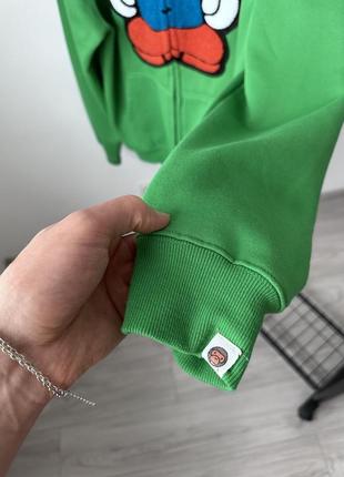 A bathing ape bape baby milo x super mario full zip green hoodie худі худи8 фото