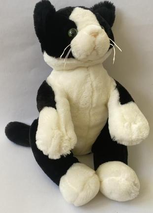 Коллекционная мягкая игрушка кот 🐈‍⬛ котик черно белый кот4 фото