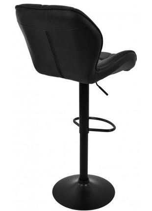 Барний стілець зі спинкою bonro b-087 чорний (чорна основа)4 фото