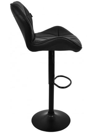 Барний стілець зі спинкою bonro b-087 чорний (чорна основа)5 фото