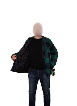 Флисовая куртка-рубашка в клетку размер l