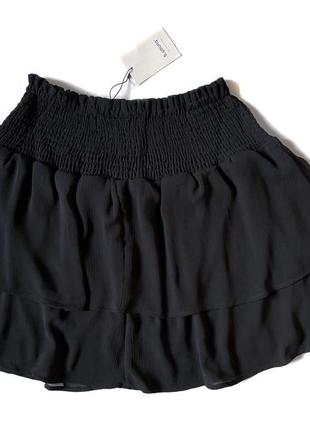 Шифоновая юбка b.young hitta skirt черного цвета, s/m7 фото