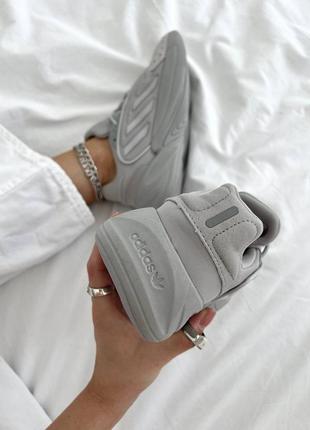 Кроссовки женские adidas ozelia white grey адидас оделиа текстиль + замша хит продажа3 фото