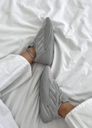 Кроссовки женские adidas ozelia white grey адидас оделиа текстиль + замша хит продажа10 фото