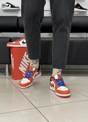 Кросівки nike air jordan 1 low (orange)9 фото