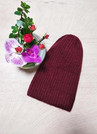 Женская двойная шапка бини чулок яркая удлиненная теплая подростковая весенняя осенняя спортивная шапочка