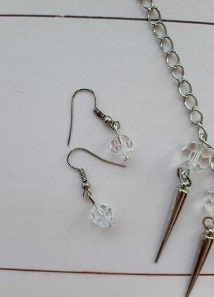 Ожерелье колье цепочка с серьгами набор набор набор бижутерии2 фото