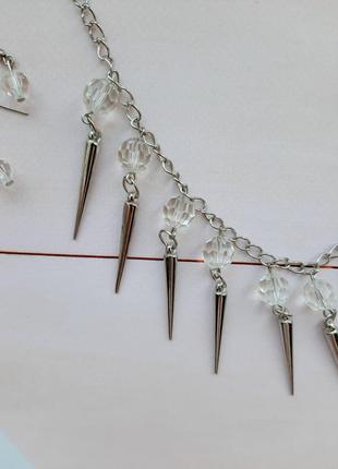 Ожерелье колье цепочка с серьгами набор набор набор бижутерии4 фото