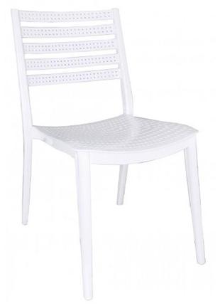 Пластиковий стілець білий зара1 фото