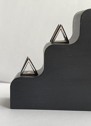 Серьги треугольники2 фото