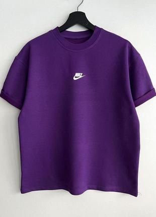 Фіолетова чоловіча вінтажна футболка оверсайз мужская винтажная футболка nike