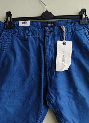 Чоловічі плотні штани theon slim taper fit scotch&soda amsterdam blauw5 фото