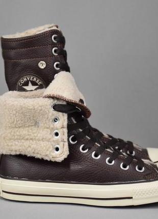 Converse hi winter высокие кеды ботинки женские зимние скожаные индонезия оригинал 36.5 р/23 см2 фото