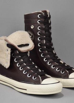 Converse hi winter высокие кеды ботинки женские зимние скожаные индонезия оригинал 36.5 р/23 см1 фото