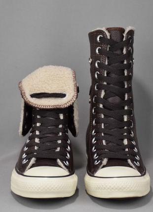 Converse hi winter высокие кеды ботинки женские зимние скожаные индонезия оригинал 36.5 р/23 см4 фото