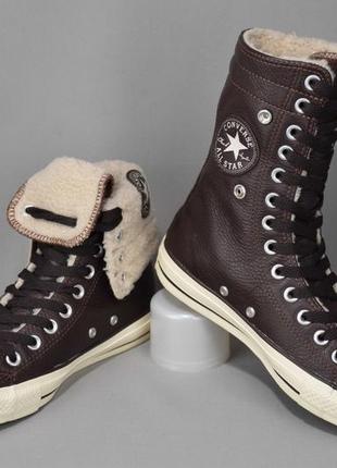 Converse hi winter высокие кеды ботинки женские зимние скожаные индонезия оригинал 36.5 р/23 см6 фото