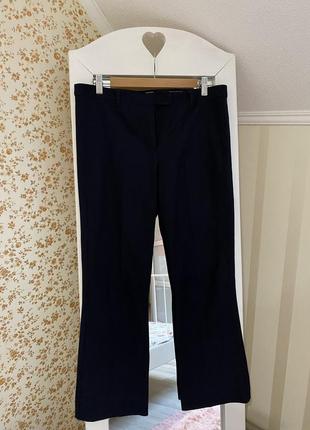 Брюки оригінальні max mara сині класичні прямі прямые штани штаны m l6 фото