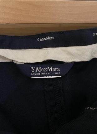 Брюки оригінальні max mara сині класичні прямі прямые штани штаны m l9 фото